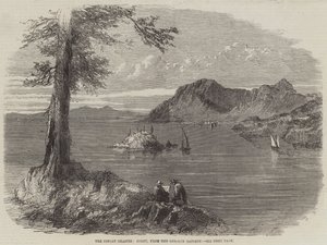 Les îles Ioniennes, Corfou, depuis la batterie à un canon (gravure) - English School