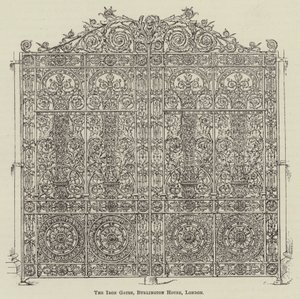 Les portes de fer, Burlington House, Londres (gravure)