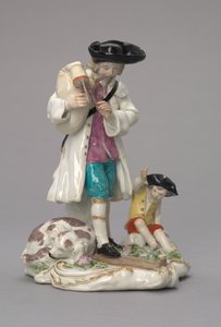 Le musicien itinérant, fabriqué par Chelsea Porcelain Factory, Angleterre, vers 1756