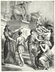 Les Juifs à Babylone (gravure) - English School