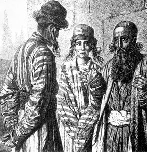 Les Juifs de Tachkent tiré de Le Monde entre vos mains, 1878 - English School