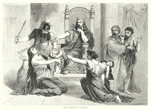 Le Jugement de Salomon (gravure) - English School