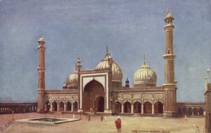 Le Jumma Musjid, Delhi (lithographie couleur)