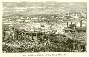 Les mines de cuivre de Kapunda, près d