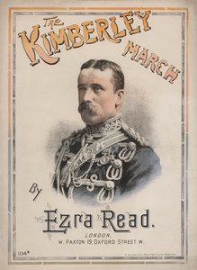 La Marche de Kimberley, couverture de partition avec un portrait du général John French - English School