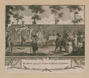 Le roi allant en état à la Chambre des Lords