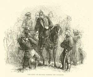 Le roi de Prusse visitant ses soldats, août 1870 - English School