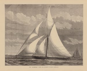 Le yacht "Kriemhilda", propriété du prince Batthyany (gravure) - English School
