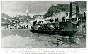 Le combat ouvrier aux aciéries Carnegie, Homestead, Pennsylvanie, de 