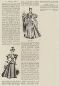 La page des dames, robe (gravure) - English School