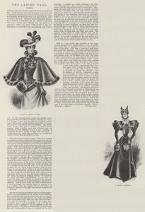 La page des dames, robe (lithographie) - English School