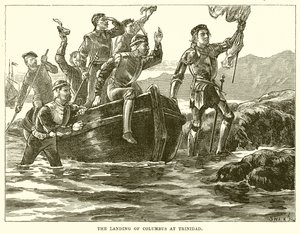 Le débarquement de Colomb à Trinidad - English School