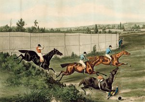 La dernière clôture, représentant la dernière course de steeplechase qui a eu lieu à l