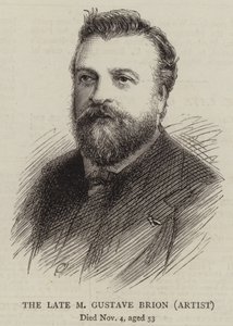 Le défunt M. Gustave Brion, artiste (gravure) - English School