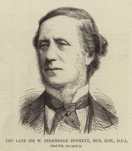 Le défunt Sir W Sterndale Bennett, Mus Doc, DCL (gravure)