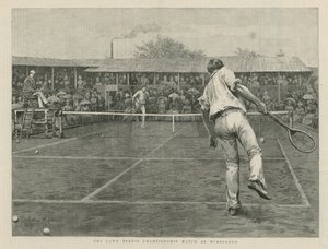 Le match de championnat de tennis sur gazon à Wimbledon - English School