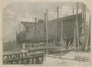 Le navire à vapeur Leviathan (Great Eastern), mai 1856 - English School