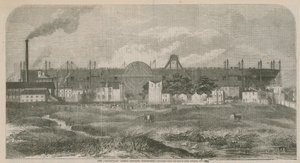 Le navire à vapeur Leviathan (Great Eastern), esquissé depuis l