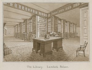 La bibliothèque, palais de Lambeth, Londres