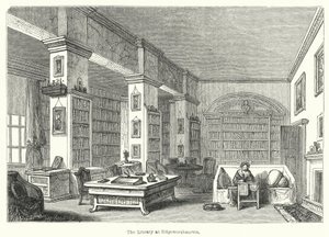 La Bibliothèque à Edgeworthstown (gravure) - English School