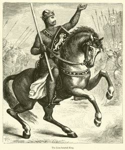 Le roi au cœur de lion (gravure) - English School