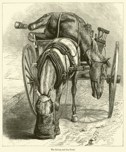 Les vivants et les morts (gravure) - English School