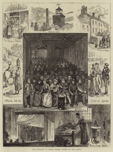 Le lock-out au Pays de Galles, notes de notre artiste (gravure) - English School