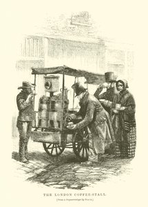 Le café de Londres (gravure) - English School