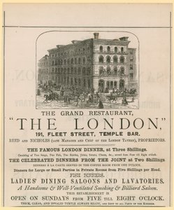 Le London, restaurant, 191 Fleet Street, Temple Bar - English School