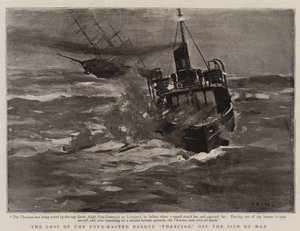 La perte du quatre-mâts barque "Thracian," au large de l