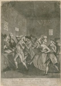 Le bureau de loterie. 1777 - English School