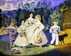Les enfants de la famille Lovell, vers 1825 - English School