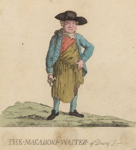 Le serveur Macaroni de Drury Lane, Londres - English School
