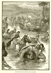Les Macédoniens traversant le Jaxartes - English School