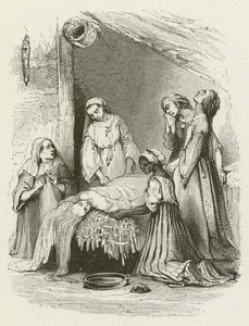 Les femmes malabares lavant le corps de Virginia - English School
