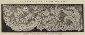 La fabrication de la dentelle de Honiton (gravure) - English School