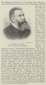 Le Marquis di Rudini, le nouveau Premier Ministre italien (gravure) - English School