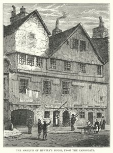 Maison du Marquis de Huntly, depuis le Canongate (gravure) - English School
