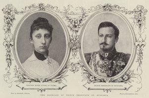 Le mariage du prince Ferdinand de Bulgarie (gravure) - English School