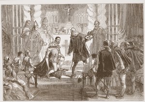 Le Maréchal de Pologne exigeant le serment du Duc d