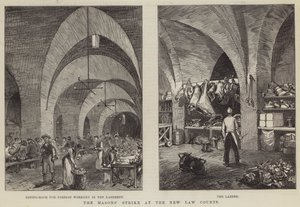 La grève des maçons aux nouveaux tribunaux - English School