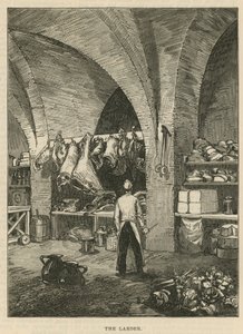 La grève des maçons aux nouveaux tribunaux : Le garde-manger - English School