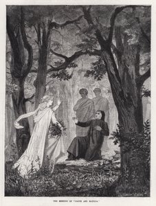 La Rencontre de "Dante et Mathilde" (gravure) - English School