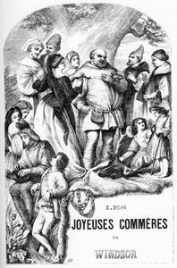 Les Joyeuses Commères de Windsor - Illustration dans "Œuvres complètes de William Shakespeare" 1866 - Les illustrations et la forme générale de cette édition sont empruntées au Shakespeare illustré de Cassell, publié à Londres - English School