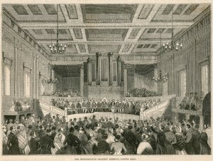 Réunion des Drapers Métropolitains à Exeter Hall, Londres - English School
