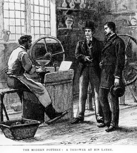Le potier moderne : un tourneur à son tour, 19ème siècle - English School
