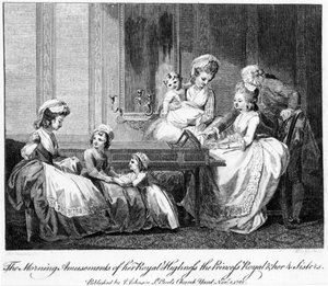 Les Amusements du matin de Son Altesse Royale la Princesse Royale et de ses 4 sœurs, 1782