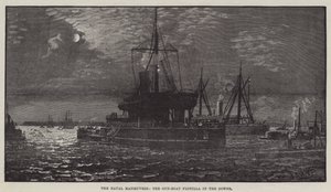 Les Manœuvres Navales, la Flottille de Canonnières dans les Downs - English School