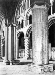 La Nef de la Cathédrale de Durham, 19ème Siècle - English School