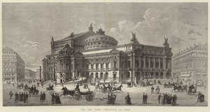 Le nouvel opéra grandiose à Paris (gravure) - English School